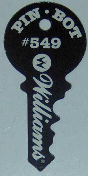 (image for) Williams Pin Bot Plastic Key Tag/Fob - Click Image to Close
